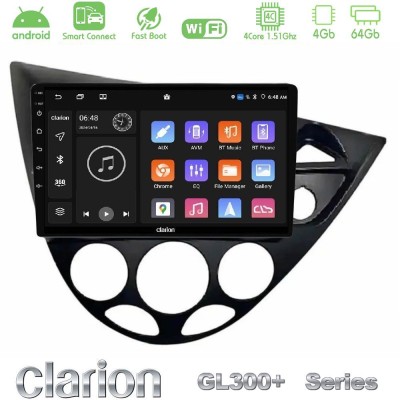 Clarion GL300+ Series 4Core Android ClarionOS 4+64GB Ford Focus 1999-2004 (RHD) Navigation Multimedia Tablet 9"