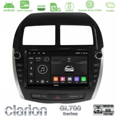 Clarion GL700 Series 8Core Android ClarionOS 4+64GB Mitsubishi ASX 2013-2018 Navigation Multimedia Tablet 9" Με Carplay & Androi