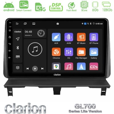 Clarion GL700 Lite Series 8Core Android ClarionOS 6+128GB Peugeot Partner / Citroën Berlingo 2002-2008 Navigation Multimedia Tab