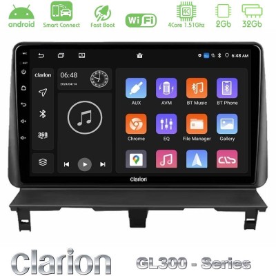 Clarion GL300 Series 4Core Android ClarionOS 2+32GB Peugeot Partner / Citroën Berlingo 2002-2008 Navigation Multimedia Tablet 9"