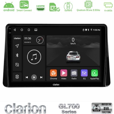 Clarion GL700 Series 8Core Android ClarionOS 4+64GB Mitsubishi Eclipse Cross 2018-2023 Navigation Multimedia Tablet 9" Με Carpla