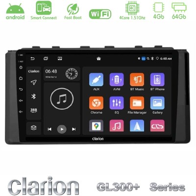 Clarion GL300+ Series 4Core Android ClarionOS 4+64GB Subaru BRZ / Toyota GR86 2022- Navigation Multimedia Tablet 9"