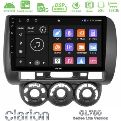 Clarion GL700 Lite Series 8Core Android ClarionOS 6+128GB Honda Jazz (Fit) 2002-2008 (RHD) Manual A/C Navigation Multimedia Tabl