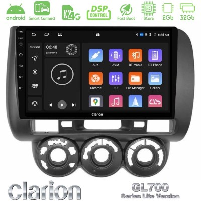 Clarion GL700 Lite Series 8Core Android ClarionOS 2+32GB Honda Jazz (Fit) 2002-2008 (RHD) Manual A/C Navigation Multimedia Table