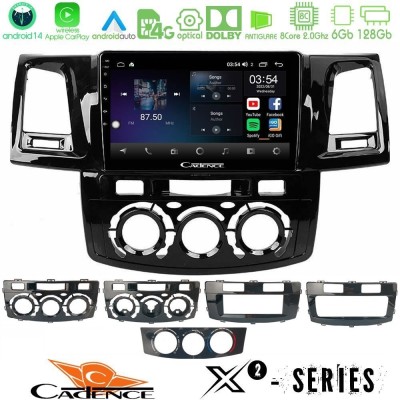 Cadence X2 Series 8Core Android14 6+128GB Toyota Hilux 2007-2016 Navigation Multimedia Tablet 9"