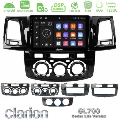 Clarion GL700 Lite Series 8Core Android ClarionOS 6+128GB Toyota Hilux 2007-2016 Navigation Multimedia Tablet 9" Με Carplay & An