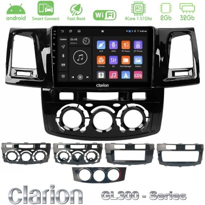 Clarion GL300 Series 4Core Android ClarionOS 2+32GB Toyota Hilux 2007-2016 Navigation Multimedia Tablet 9" Με Carplay & Android 