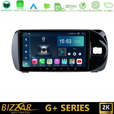 Bizzar G+ Series Toyota Yaris (Vitz) 2015-2020 RHD 8core Android14 6+128GB Navigation Multimedia Tablet 9"
