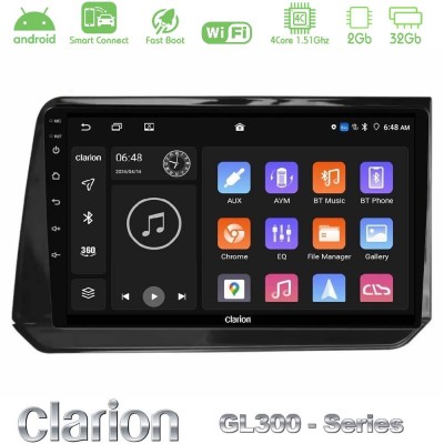 Clarion GL300 Series 4Core Android ClarionOS 2+32GB Nissan Note 2021-2026 RHD Navigation Multimedia Tablet 10" Με Carplay & Andr