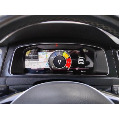 Bizzar Digital Cluster VW GOLF7 | 7.5 Digital HD LCD Instrument Cluster 12.3" με Carplay | HDMI in