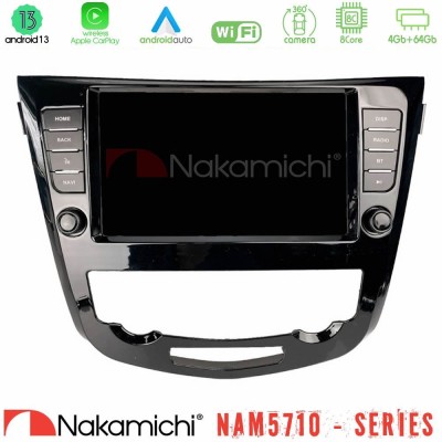 Nakamichi NAM5710 Series 8Core Android13 4+64GB Nissan Qashqai J11 (AUTO A/C) Navigation Multimedia Tablet 9"