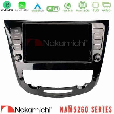 Nakamichi NAM5260 Series 4Core Android13 4+64GB Nissan Qashqai J11 (AUTO A/C) Navigation Multimedia Tablet 9" Με Carplay & Andro