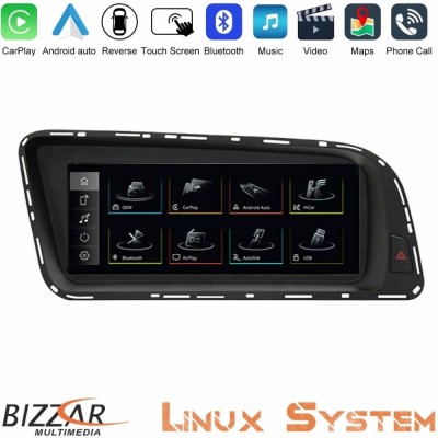 Bizzar Audi Q5 (8R) 2008-2015 Linux Apple CarPlay | Android Auto screen 8.8" HD