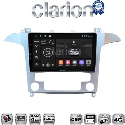CLARION GL74003S Οθόνη OEM Multimedia Αυτοκινήτου για Ford S-Max 2006 2014 (CarPlay/AndroidAuto/BT/GPS/WIFI/GPRS)