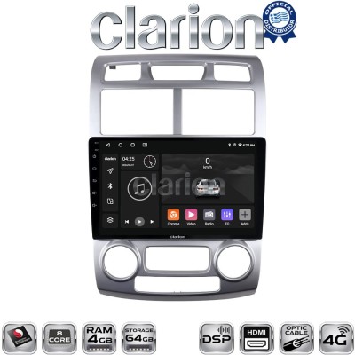 CLARION GL74023SC Οθόνη OEM Multimedia Αυτοκινήτου για Kia Sportage 2004 2010 (CarPlay/AndroidAuto/BT/GPS/WIFI/GPRS)