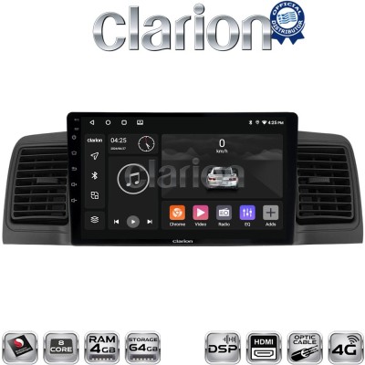 CLARION GL74010B Οθόνη OEM Multimedia Αυτοκινήτου για Toyota Corolla 2000 2007 (CarPlay/AndroidAuto/BT/GPS/WIFI/GPRS)