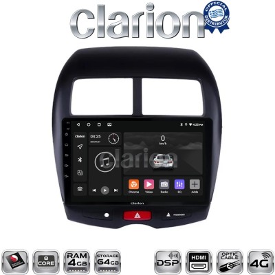 CLARION GL74026 Οθόνη OEM Multimedia Αυτοκινήτου για MITSUBISHI ASX 2008 (CarPlay/AndroidAuto/BT/GPS/WIFI/GPRS)
