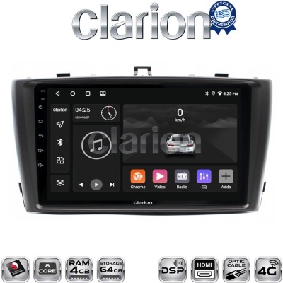 CLARION GL74027 Οθόνη OEM Multimedia Αυτοκινήτου για TOYOTA AVENSIS T27 2009 2016 (CarPlay/AndroidAuto/BT/GPS/WIFI/GPRS)