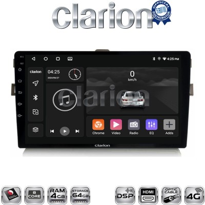 CLARION GL74028 Οθόνη OEM Multimedia Αυτοκινήτου για Toyota Auris 2007 2012 (CarPlay/AndroidAuto/BT/GPS/WIFI/GPRS)