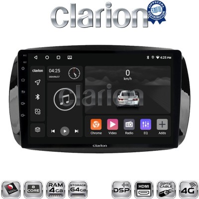 CLARION GL74029 Οθόνη OEM Multimedia Αυτοκινήτου για SMART ForTwo 2015 (CarPlay/AndroidAuto/BT/GPS/WIFI/GPRS)