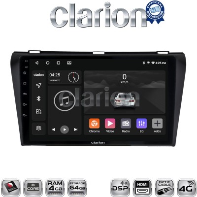 CLARION GL74034 Οθόνη OEM Multimedia Αυτοκινήτου για MAZDA 3 20092014 (CarPlay/AndroidAuto/BT/GPS/WIFI/GPRS)