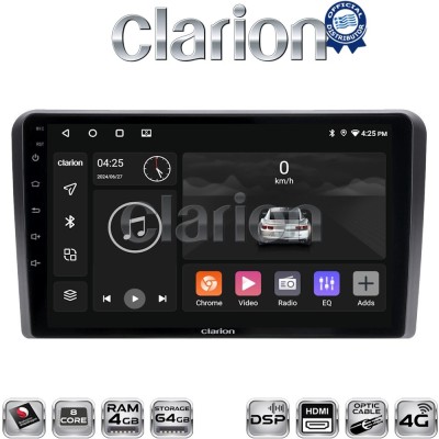 CLARION GL74049 Οθόνη OEM Multimedia Αυτοκινήτου για AUDI A3 (8P) 2003.2012 (CarPlay/AndroidAuto/BT/GPS/WIFI/GPRS)