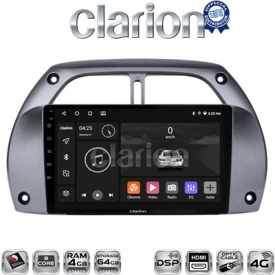 CLARION GL74071 Οθόνη OEM Multimedia Αυτοκινήτου για Toyota Rav 4 2001 2006 (CarPlay/AndroidAuto/BT/GPS/WIFI/GPRS)