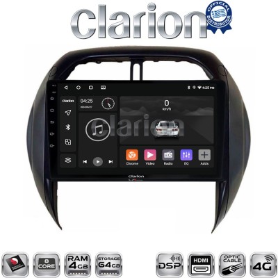 CLARION GL74071CL Οθόνη OEM Multimedia Αυτοκινήτου για Toyota Rav4 2000 2006 (CarPlay/AndroidAuto/BT/GPS/WIFI/GPRS)