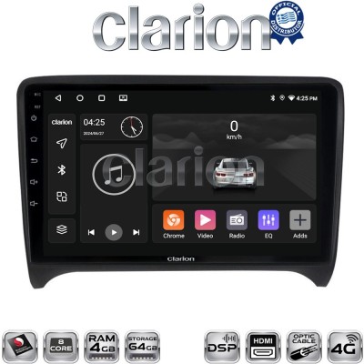 CLARION GL74078 Οθόνη OEM Multimedia Αυτοκινήτου για AUDI TT 2007 2014 (CarPlay/AndroidAuto/BT/GPS/WIFI/GPRS)