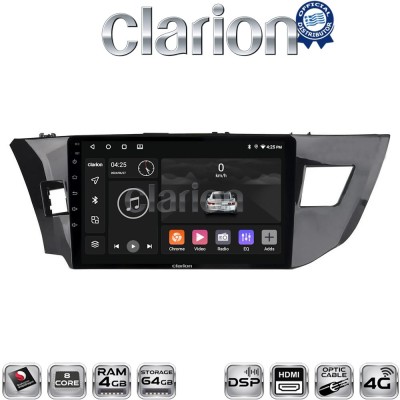 CLARION GL74126 Οθόνη OEM Multimedia Αυτοκινήτου για TOYOTA COROLLA 20132016 (CarPlay/AndroidAuto/BT/GPS/WIFI/GPRS)