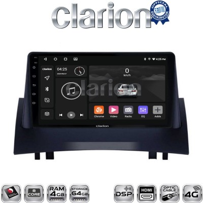 CLARION GL74138 Οθόνη OEM Multimedia Αυτοκινήτου για Renault Megane2 2002 2008 (CarPlay/AndroidAuto/BT/GPS/WIFI/GPRS)
