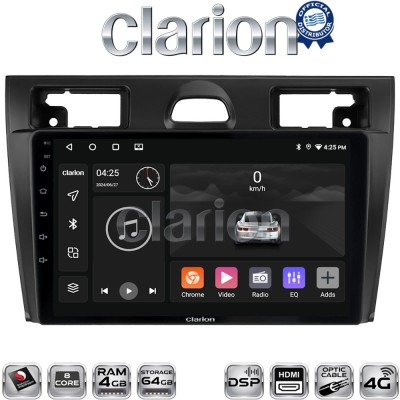 CLARION GL74140B Οθόνη OEM Multimedia Αυτοκινήτου για Ford Fiesta 2006 - 2008 (CarPlay/AndroidAuto/BT/GPS/WIFI/GPRS)
