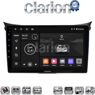 CLARION GL74156 Οθόνη OEM Multimedia Αυτοκινήτου για Hyundai i30 2012 2017 (CarPlay/AndroidAuto/BT/GPS/WIFI/GPRS)