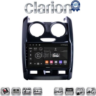 CLARION GL74158 Οθόνη OEM Multimedia Αυτοκινήτου για DACIA DUSTER 20132019 (CarPlay/AndroidAuto/BT/GPS/WIFI/GPRS)