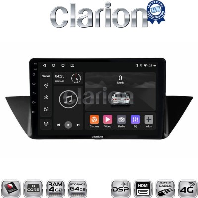 CLARION GL74219 Οθόνη OEM Multimedia Αυτοκινήτου για BMW X1 (E84) 20092014 (CarPlay/AndroidAuto/BT/GPS/WIFI/GPRS)