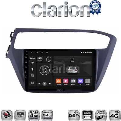 CLARION GL74226 Οθόνη OEM Multimedia Αυτοκινήτου για Hyundai i20 2019 (CarPlay/AndroidAuto/BT/GPS/WIFI/GPRS)