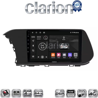 CLARION GL74229 Οθόνη OEM Multimedia Αυτοκινήτου για Hyundai i20 2021 (CarPlay/AndroidAuto/BT/GPS/WIFI/GPRS)