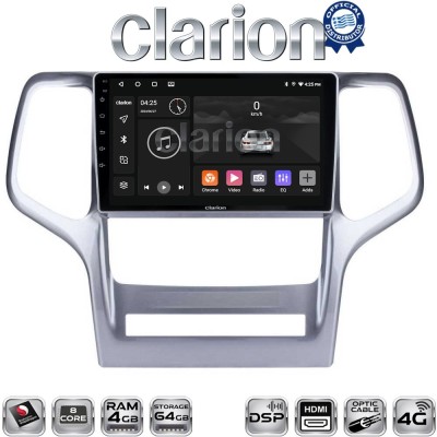 CLARION GL74234 Οθόνη OEM Multimedia Αυτοκινήτου για Jeep Gran Cherokee 2011 2013 (CarPlay/AndroidAuto/BT/GPS/WIFI/GPRS)