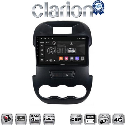 CLARION GL74245 Οθόνη OEM Multimedia Αυτοκινήτου για Ford Ranger 2011 2015 (CarPlay/AndroidAuto/BT/GPS/WIFI/GPRS)