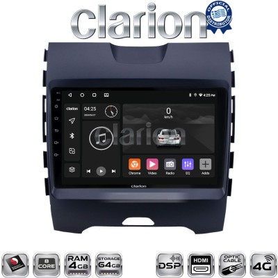 CLARION GL74248 Οθόνη OEM Multimedia Αυτοκινήτου για Ford Edge 2016 (CarPlay/AndroidAuto/BT/GPS/WIFI/GPRS)