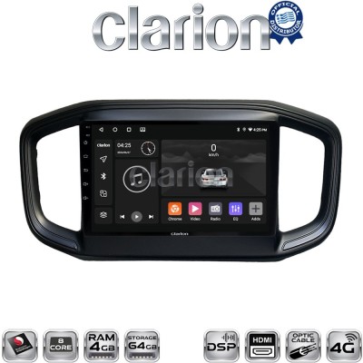 CLARION GL74259 Οθόνη OEM Multimedia Αυτοκινήτου για Fiat Strada 2021 (CarPlay/AndroidAuto/BT/GPS/WIFI/GPRS)