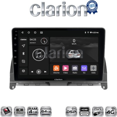 CLARION GL74265 Οθόνη OEM Multimedia Αυτοκινήτου για MERCEDES C CLASS (W204) 20072011 (CarPlay/AndroidAuto/BT/GPS/WIFI/GPRS)