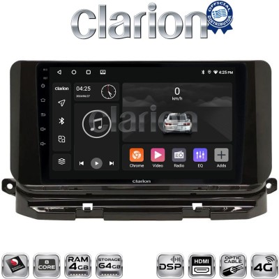 CLARION GL74280 Οθόνη OEM Multimedia Αυτοκινήτου για Skoda Octavia 2021 (CarPlay/AndroidAuto/BT/GPS/WIFI/GPRS)