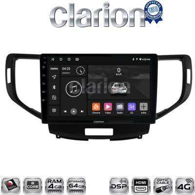 CLARION GL74363 Οθόνη OEM Multimedia Αυτοκινήτου για Honda Accord 2008 2013 (CarPlay/AndroidAuto/BT/GPS/WIFI/GPRS)