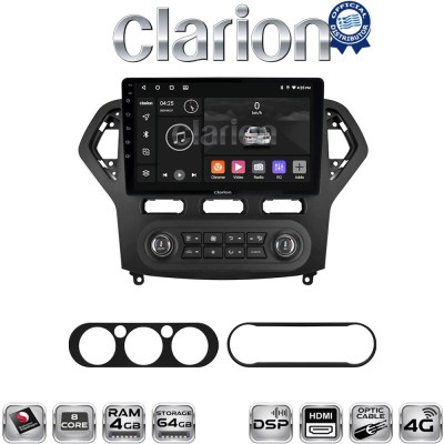CLARION GL74367B Οθόνη OEM Multimedia Αυτοκινήτου για FORD MONDEO 2007 2010 (CarPlay/AndroidAuto/BT/GPS/WIFI/GPRS)