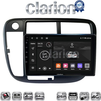 CLARION GL74377 Οθόνη OEM Multimedia Αυτοκινήτου για Honda Civic 1999 2001 (CarPlay/AndroidAuto/BT/GPS/WIFI/GPRS)