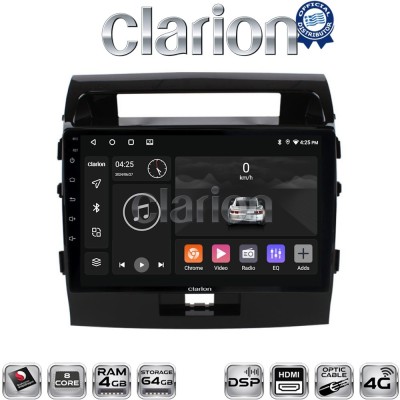 CLARION GL74383 Οθόνη OEM Multimedia Αυτοκινήτου για TOYOTA LANDCRUISER 20082015&nbsp; (CarPlay/AndroidAuto/BT/GPS/WIFI/GPRS)