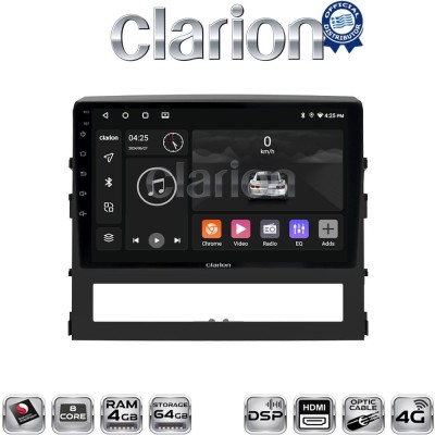 CLARION GL74386 Οθόνη OEM Multimedia Αυτοκινήτου για Toyota Land Cruiser 2016 (CarPlay/AndroidAuto/BT/GPS/WIFI/GPRS)