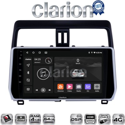 CLARION GL74400 Οθόνη OEM Multimedia Αυτοκινήτου για Toyota Land Cruiser 2019 (CarPlay/AndroidAuto/BT/GPS/WIFI/GPRS)