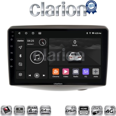 CLARION GL74402 Οθόνη OEM Multimedia Αυτοκινήτου για Toyota Yaris 1999 2004 (CarPlay/AndroidAuto/BT/GPS/WIFI/GPRS)